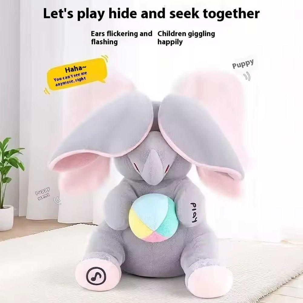Kids Toys Elephant - Funny Hide-and-seek Elephant Plush Toy Flapping
