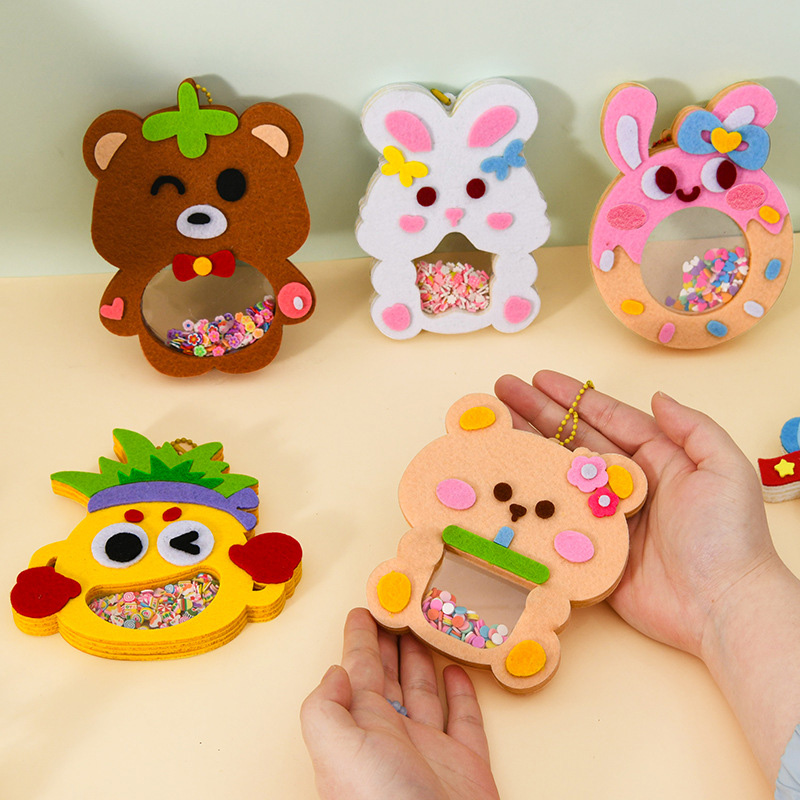 Kid Toys And Craft - Cartoon Non Woven Shake Pendant DIY