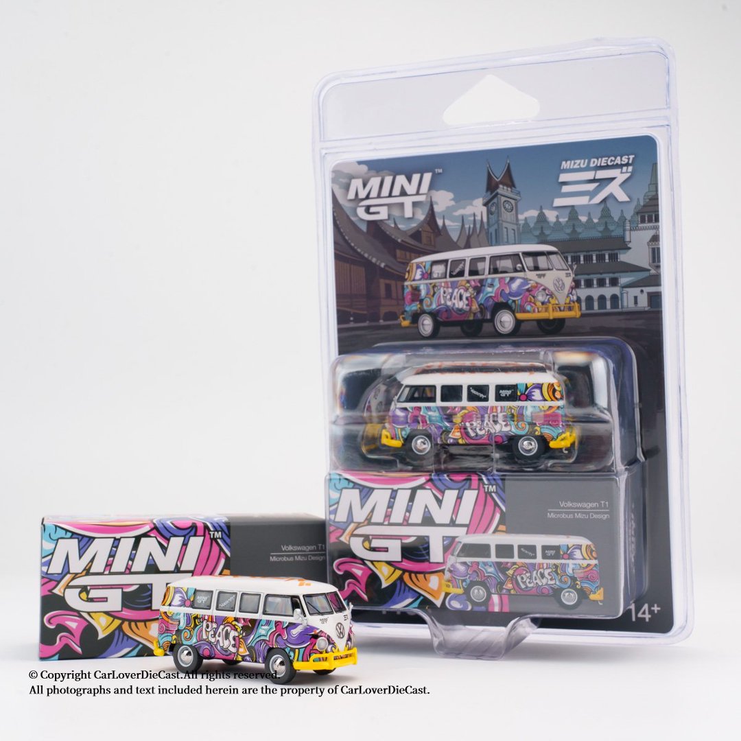 Kids Toys Cars - MINIGT 1:64 Volkswagen T1 Microbus Mizu