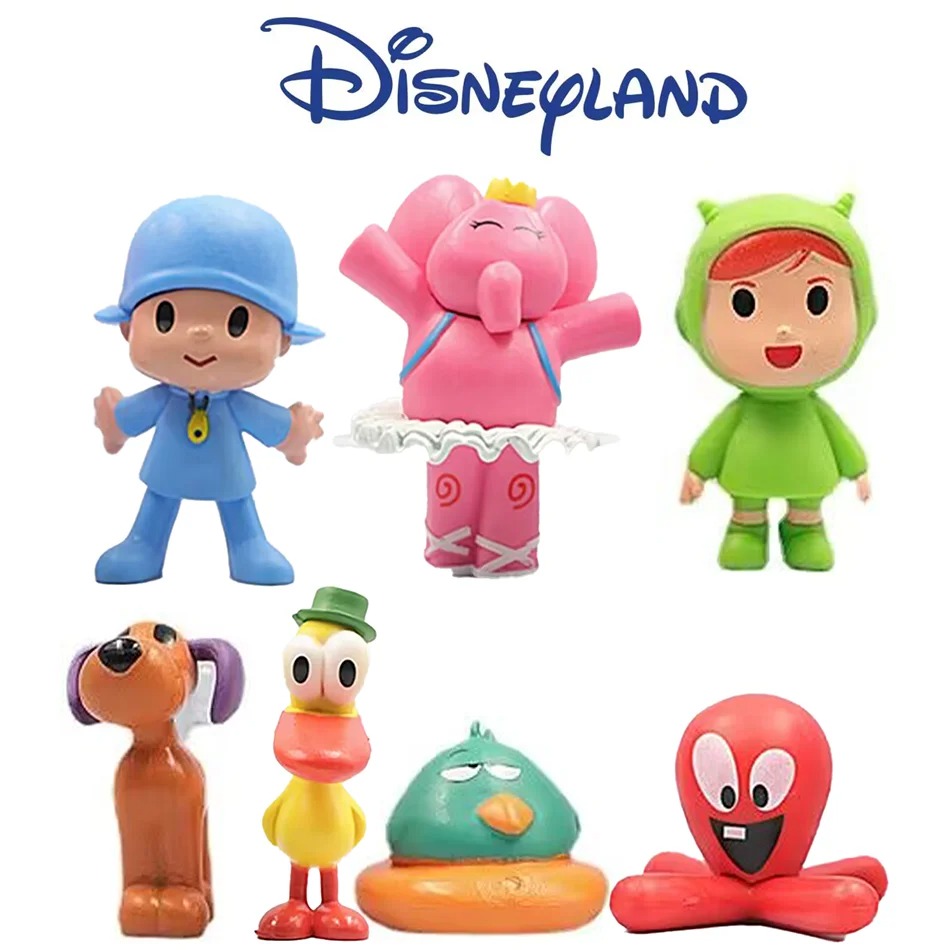 Kids Toys Elephant - 7Pcs/Set Pocoyo Animal Toy Bird Duck