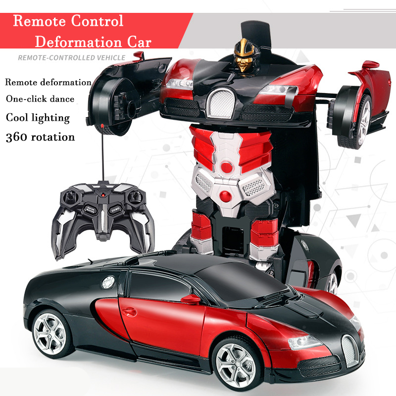 Kids Toys Electric Car - 2in1 Electric RC Car Transformation Robots