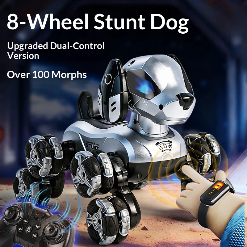 Kids Toys Electric Car - New RC Stunt Robot Dog 8