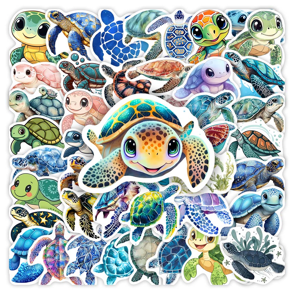 Kids Toys Laptop - Watercolor Sea Turtle Stickers Kids DIY