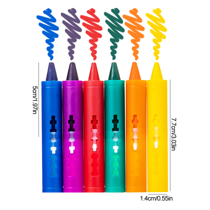 6colors Washable Bath Crayons  - Kids Toys Drawing Easy 评论和价格