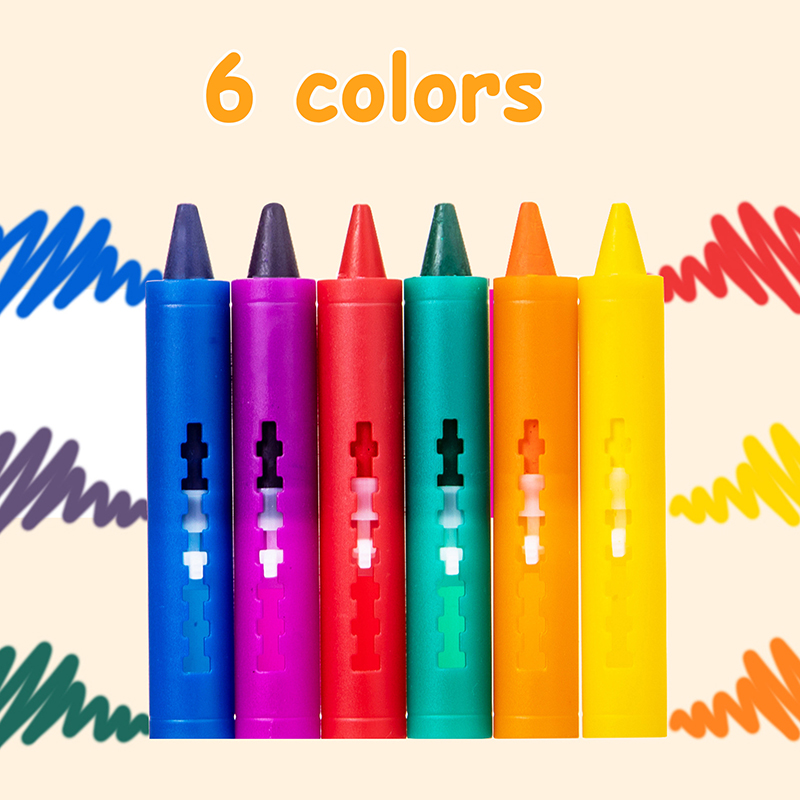6colors Washable Bath Crayons  - Kids Toys Drawing Easy 评论和价格