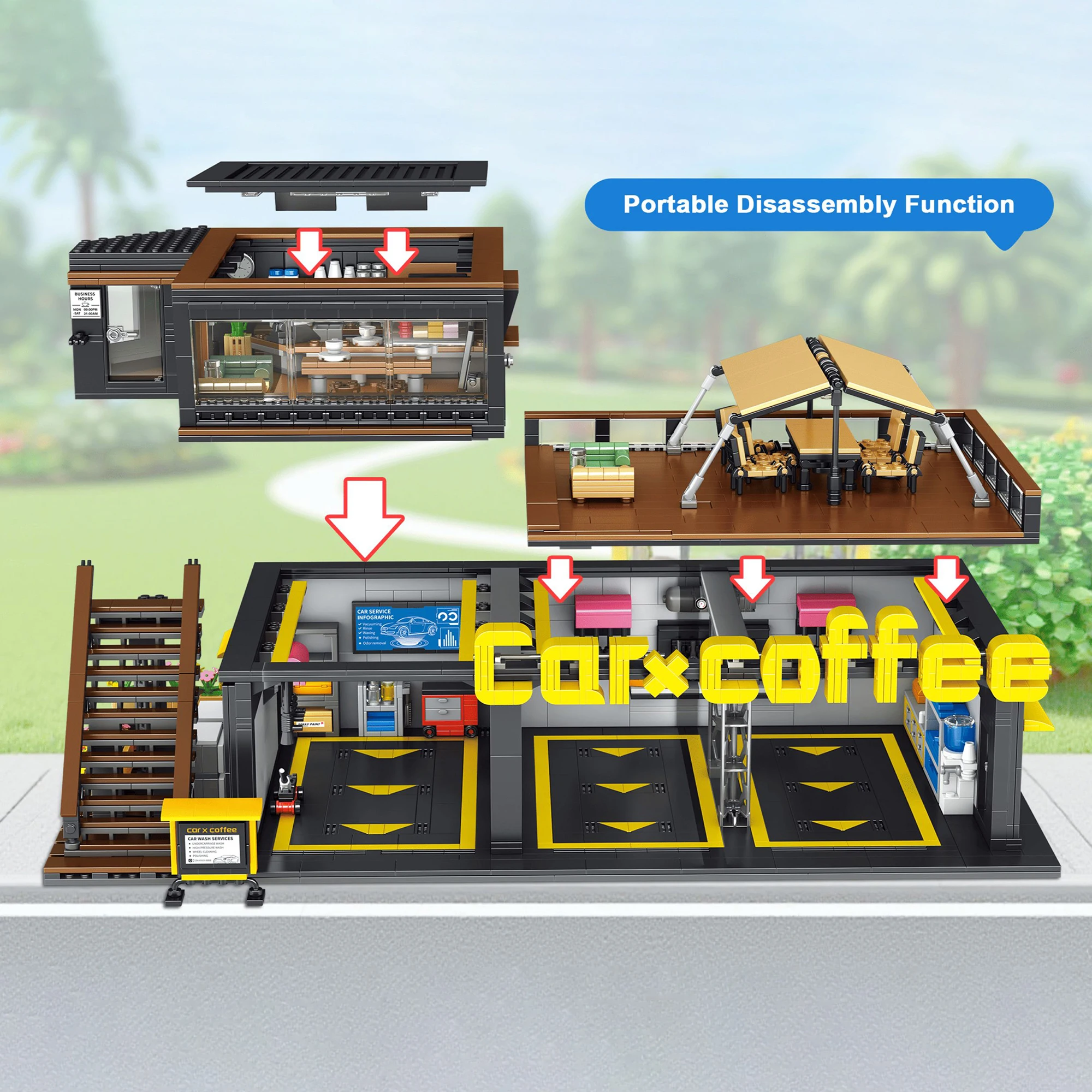 Coffee Auto Repair Shop Coffee - Kids Toys Shop 评论和价格