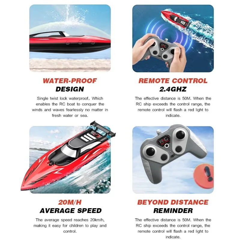 2.4G RC Boat High Speed Remote - Kids Toys Company 评论和价格