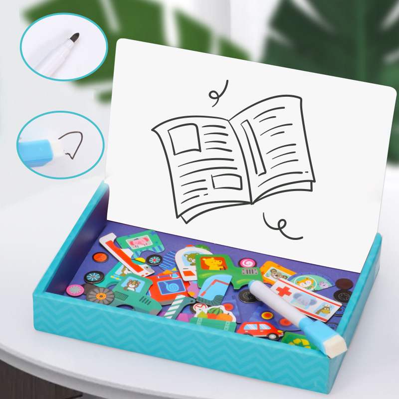 Multifunction Animal Puzzle Pa - Magnetic Drawing Board 评论和价格