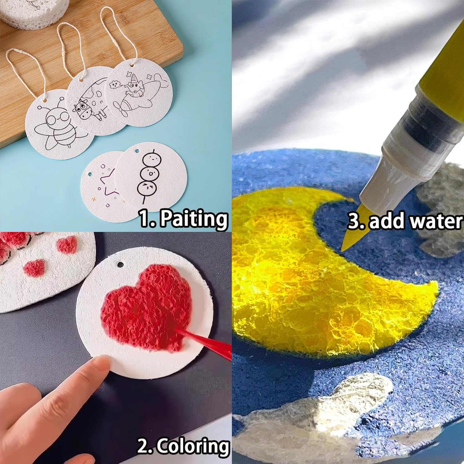 3D Puffy Foam Texture Painting - Kid Toys And Craft 评论和价格