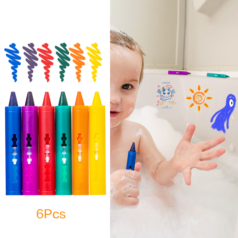 6Pcs Washable Bath Crayons Col - Kids Toys Drawing Easy 评论和价格
