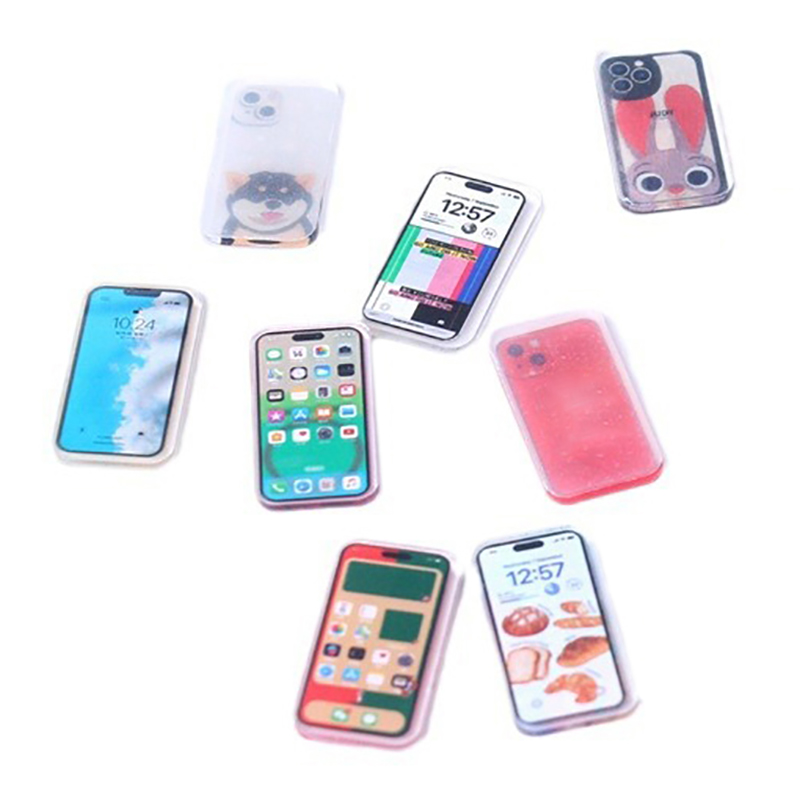 5Pcs 1:12 Dollhouse Miniature  - Kids Toys Smartphone 评论和价格