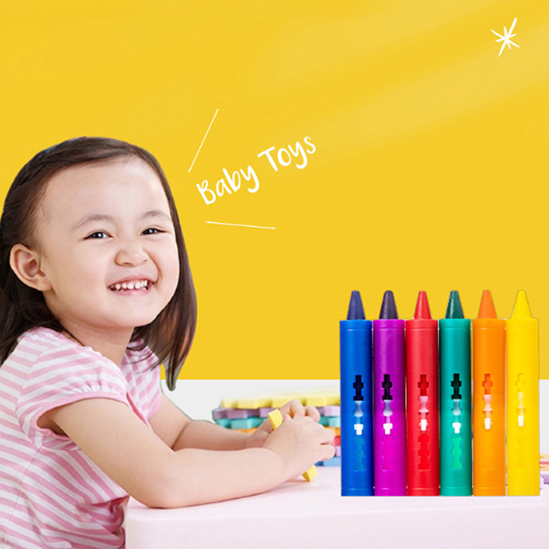 6Pcs Washable Bath Crayons Col - Kids Toys Drawing Easy 评论和价格