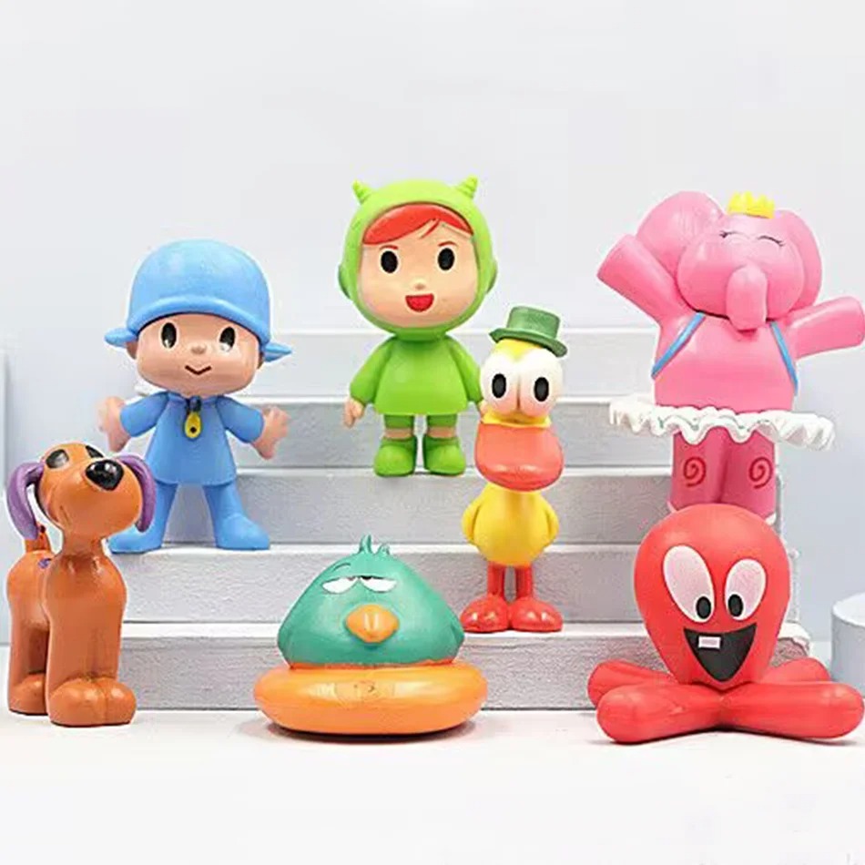7Pcs/Set Pocoyo Animal Toy Bir - Kids Toys Elephant 评论和价格