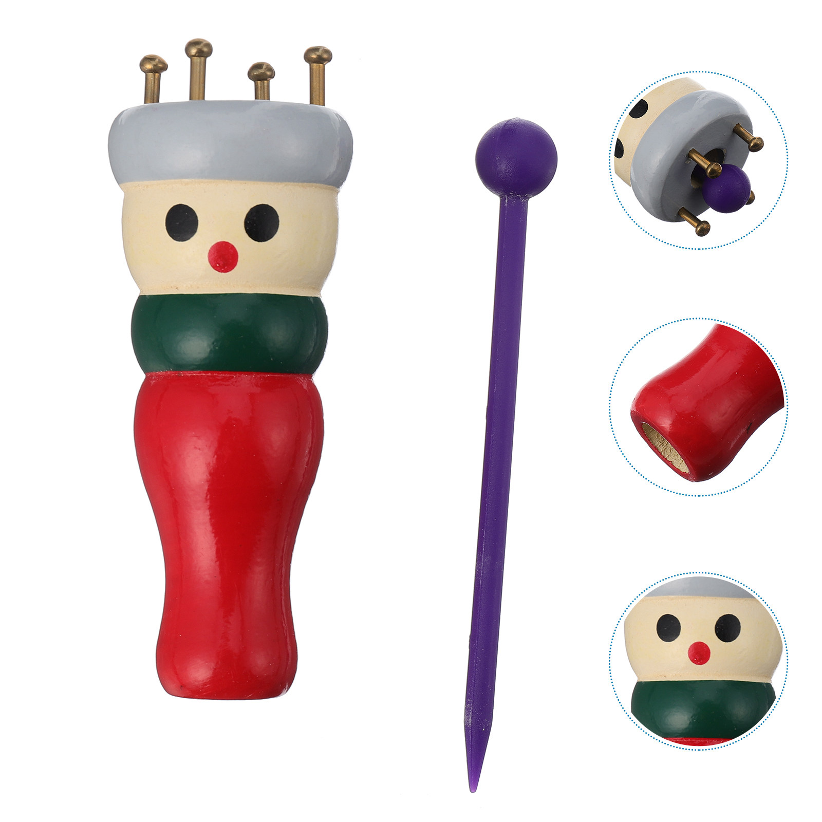 Wooden Wool Knitter Painted Kn - Kid Toys And Craft 评论和价格