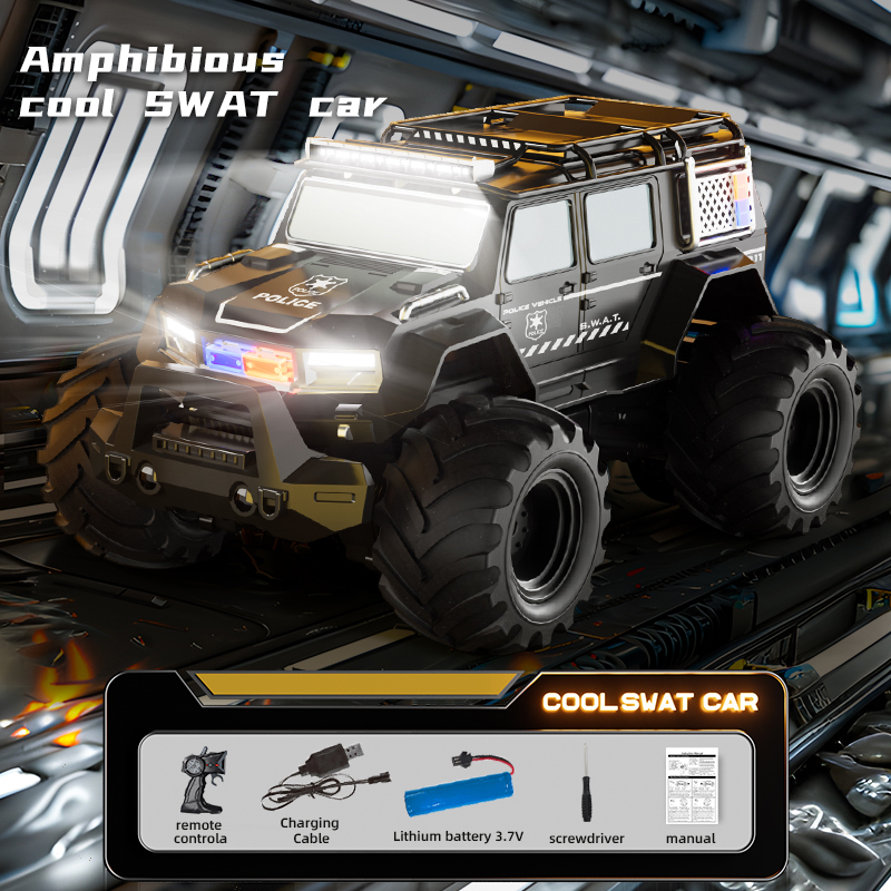 RC Police Cars Amphibious Vehi - Kids Toys Electric Car 评论和价格