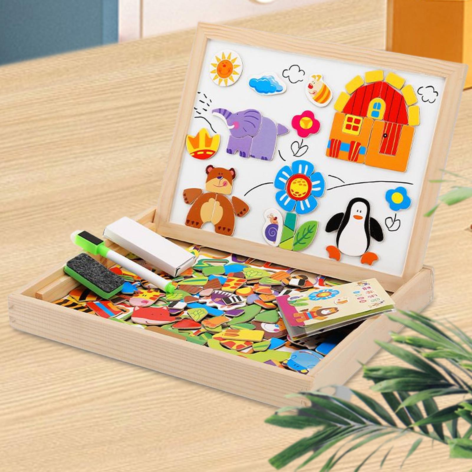 Kids Magnetic Board Wooden Kid - Magnetic Drawing Board 评论和价格