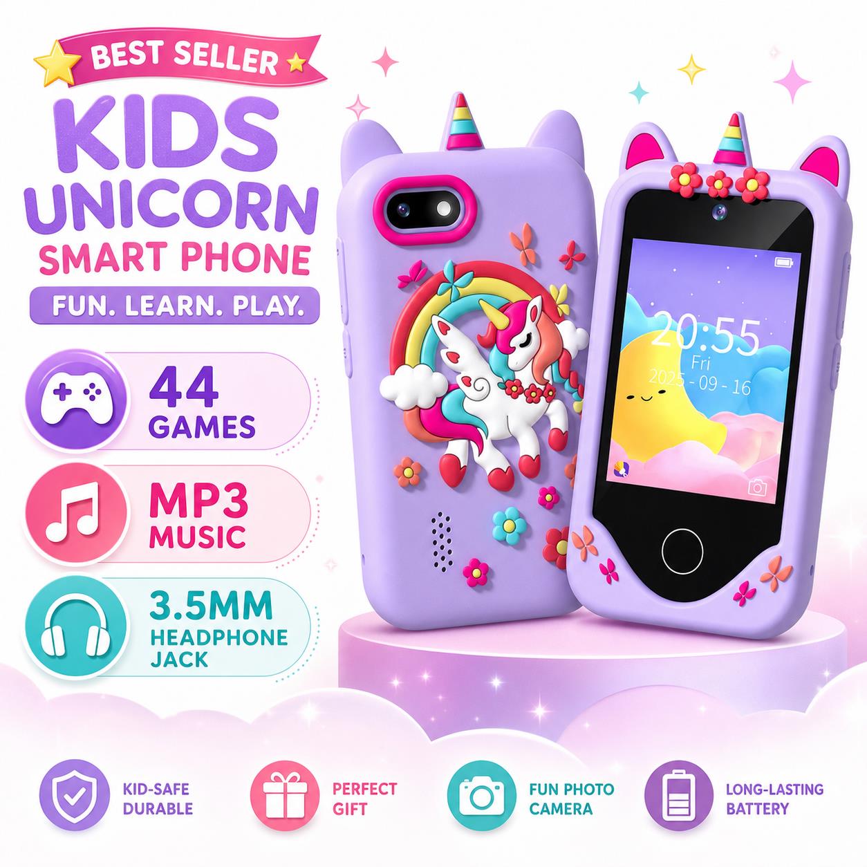 Kids Smart Toy phone 44 Puzzle - Kids Toys Smartphone 评论和价格