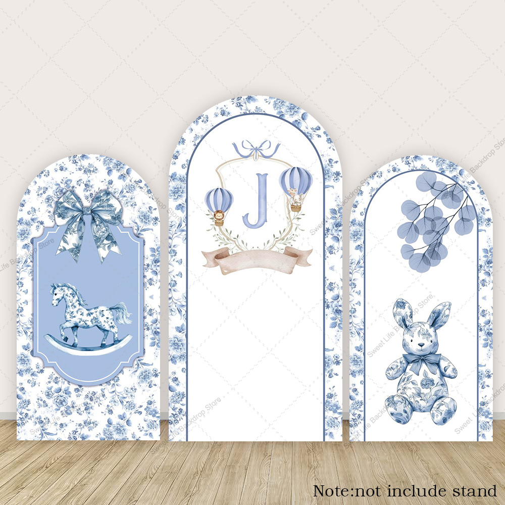 Blue Green Floral Bow Arch Bac - Toys Background For Kids 评论和价格