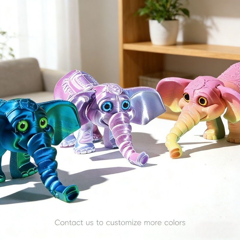 10CM 3D Printed Elephant Model - Kids Toys Elephant 评论和价格