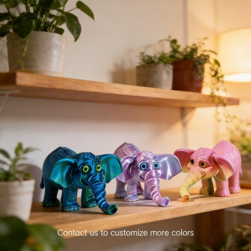 10CM 3D Printed Elephant Model - Kids Toys Elephant 评论和价格