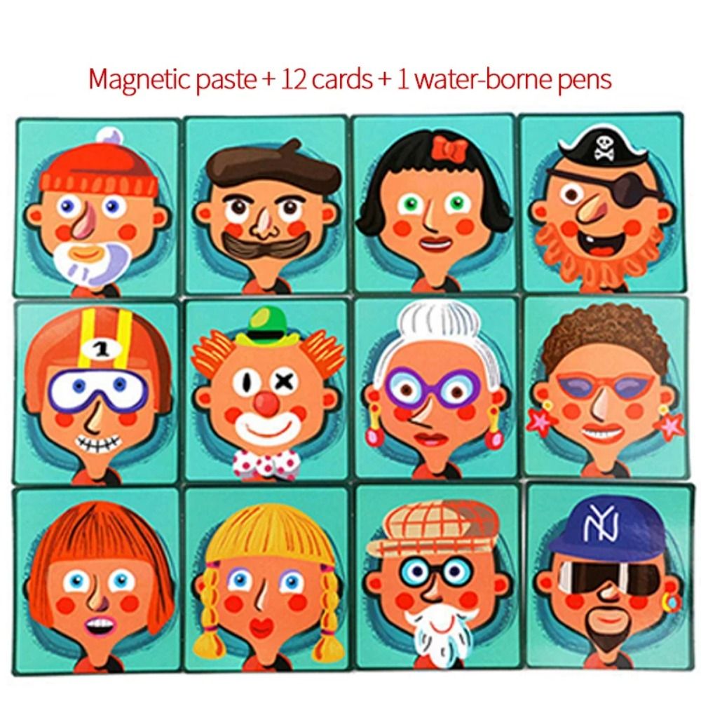 Wood Magnetic 3D Puzzles Reusa - Kids Toys Drawing Easy 评论和价格