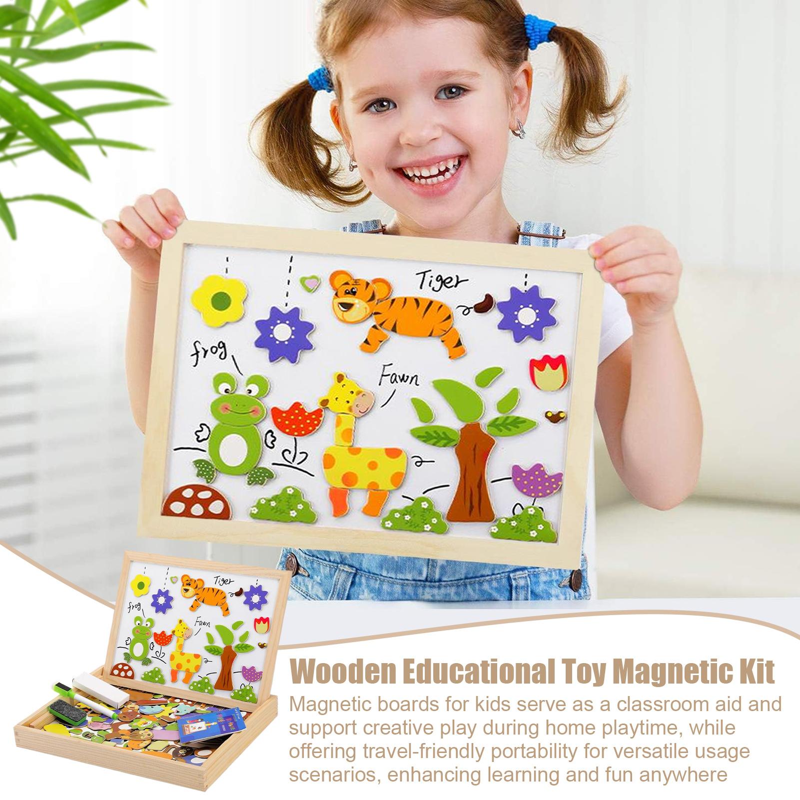 Magnetic Board For Kids Wooden - Magnetic Drawing Board 评论和价格