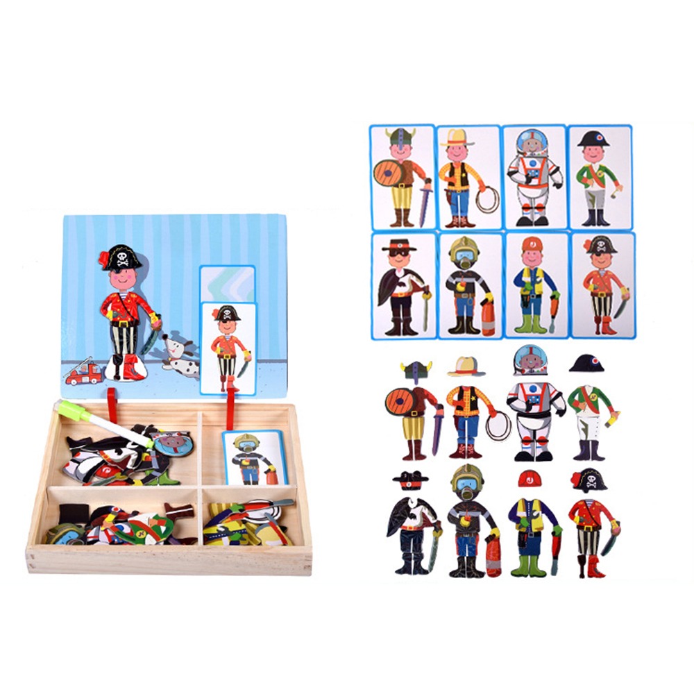 Wood Magnetic 3D Puzzles with  - Kids Toys Drawing Easy 评论和价格